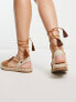 Фото #3 товара Urban Revivo espadrille tie up sandal in beige