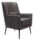 36" Steel, Polyester Ontario Boho Chic Accent Chair