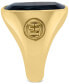 ფოტო #3 პროდუქტის EFFY® Men's Onyx Statement Ring in 14k Gold-Plated Sterling Silver