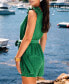 Women's Belted Emerald Green Romper