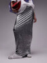 Фото #8 товара Topshop Tall textured maxi skirt in metallic silver