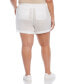 ფოტო #2 პროდუქტის Plus Size Seamed Linen Drawstring Shorts