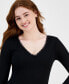 ფოტო #4 პროდუქტის Juniors' Rib-Knit Long Sleeve Midi Dress