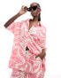 Фото #1 товара Sixth June co-ord printed shirt in pink