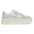 Фото #2 товара Puma Mayze Stack Luxe Lace Up Platform Womens Grey, White Sneakers Casual Shoes