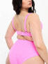 Фото #3 товара ASOS DESIGN Curve mix and match high waist bikini bottom in bright pink