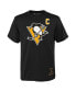 ფოტო #3 პროდუქტის Big Boys Mario Lemieux Black Pittsburgh Penguins Name and Number T-shirt