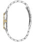 ფოტო #2 პროდუქტის Women's Embellished Two-Tone Stainless Steel Bracelet Watch 32mm