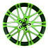 Oxigin 14 Oxrock neon green polish 7.5x17 ET35 - LK5/100 ML63.4