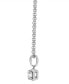 ფოტო #4 პროდუქტის Diamond Beaded Frame Solitaire 18" Pendant Necklace (1/4 ct. t.w.) in 14k White Gold