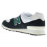 Фото #6 товара New Balance 574 U574RBG Mens Black Canvas Lace Up Lifestyle Sneakers Shoes