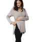 ფოტო #2 პროდუქტის Women's Maternity Side Zip Nursing Sweater