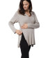 Women's Maternity Side Zip Nursing Sweater Бежевый, XSmall - фото #2