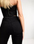 ASOS DESIGN sculpting super stretch flare jeans in black