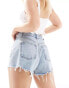 Фото #2 товара ASOS DESIGN Hourglass A line denim short in lightwash blue