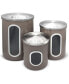 Megacasa 3 Piece Stainless Steel Canister Set in Brown Finish
