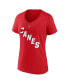 ფოტო #3 პროდუქტის Women's Sebastian Aho Red Carolina Hurricanes Special Edition 2.0 Name and Number V-Neck T-shirt