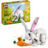 Фото #1 товара LEGO Creator 31133 3-in-1 White Rabbit Animal Toy Set with Rabbit, Seal and Parrot Figures, Building Block Construction Toy for Children from 8 Years