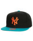 Фото #1 товара Men's Black, Teal New York Yankees Citrus Cooler Snapback Hat