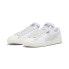 Фото #9 товара Puma Clyde Q3 Rhuigi 39330501 Mens White Leather Lifestyle Sneakers Shoes