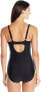 Panache Swim Women's Anya Bra-Sized Balconnet One-Piece Black Swimsuit Size 32G