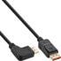 Фото #2 товара InLine DisplayPort 1.4 cable - 8K4K - left angled - black/gold - 1m