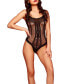 Фото #1 товара Women's Willa Knit Teddy with Lines and Lace Pattern