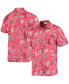 Фото #1 товара Men's Scarlet Ohio State Buckeyes Vintage-Like Floral Button-Up Shirt