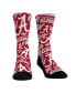 ფოტო #1 პროდუქტის Men's and Women's Socks Alabama Crimson Tide Allover Logo and Paint Crew Socks