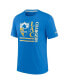 Фото #3 товара Men's Powder Blue Los Angeles Chargers Wordmark Logo Tri-Blend T-shirt