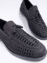 River Island woven tassel loafer in black