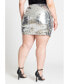 Фото #3 товара Plus Size Pailette Sequin Mini Skirt