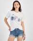 ფოტო #1 პროდუქტის Juniors' Snoopy Moto Graphic T-Shirt