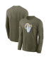 Фото #1 товара Men's Olive Los Angeles Rams 2022 Salute To Service Long Sleeve T-shirt