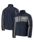ფოტო #1 პროდუქტის Men's Navy New England Patriots Circle Zephyr Softshell Full-Zip Jacket