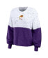 Women's White, Purple Phoenix Suns Color-Block Pullover Sweater
