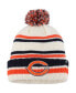 ფოტო #1 პროდუქტის Big Boys Cream Chicago Bears Driftway Cuffed Knit Hat with Pom