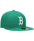 ფოტო #2 პროდუქტის Men's Green Boston Red Sox Logo White 59FIFTY Fitted Hat