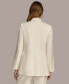 ფოტო #2 პროდუქტის Women's Linen-Blend Button-Sleeve Blazer