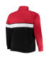 Фото #4 товара Men's Red, Black Chicago Bulls Big and Tall Pieced Body Full-Zip Track Jacket
