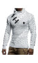 ფოტო #2 პროდუქტის Men's Men s Knitted Pullover | Long-Sleeved Slim fit Shirt | Basic Sweatshirt with Shawl Collar and Faux Leather