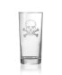 Skull and Cross Bones Cooler Highball 15Oz - Set Of 4 Glasses