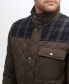 Фото #4 товара Men's Mixed Media Diamond-Like Quilt Coat