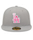 Men's Gray Los Angeles Dodgers 2022 Mother's Day On-Field 59Fifty Fitted Hat