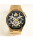 ფოტო #5 პროდუქტის Men's Automatic Gold-Tone Stainless Steel Bracelet Watch 46mm 98A178