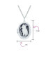 ფოტო #5 პროდუქტის Custom Engraved Holds Picture Simulated Black White Onyx Sitting Kitten Oval Cat Cameo Photo Locket Pendant Necklace For Women Teen Sterling Silver