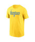 Фото #3 товара Men's Gold Boston Red Sox 2-Hit Speed City Connect T-Shirt