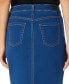 ფოტო #4 პროდუქტის Petite Lexington Denim Front-Slit Midi Skirt