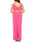 ფოტო #4 პროდუქტის Plus Size Rhinestone Embellished Open Back Jersey Gown