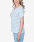 Women's Hyannisport Short Sleeve Multi-Stripe Medallion Top